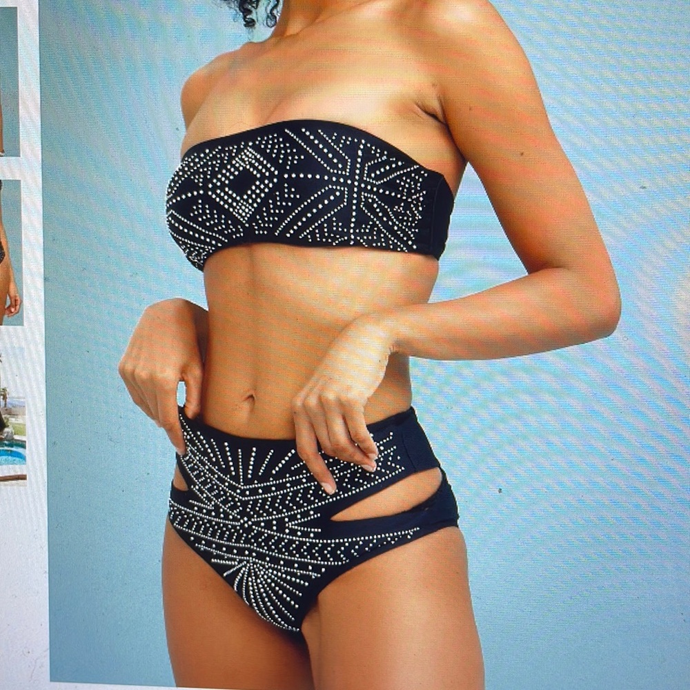 Black Studded Bikini